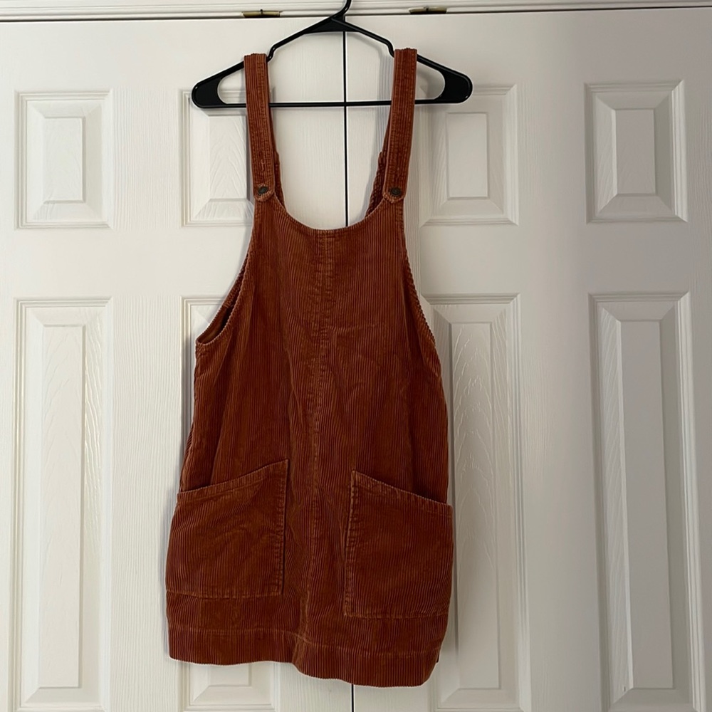 Corduroy pinafore dress